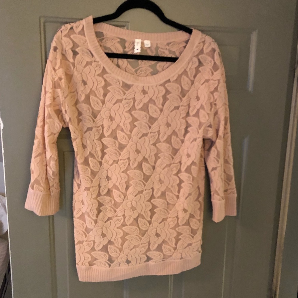 3/4 lace sweatshirt from Anthro